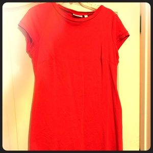 Salmon colored t-shirt dress